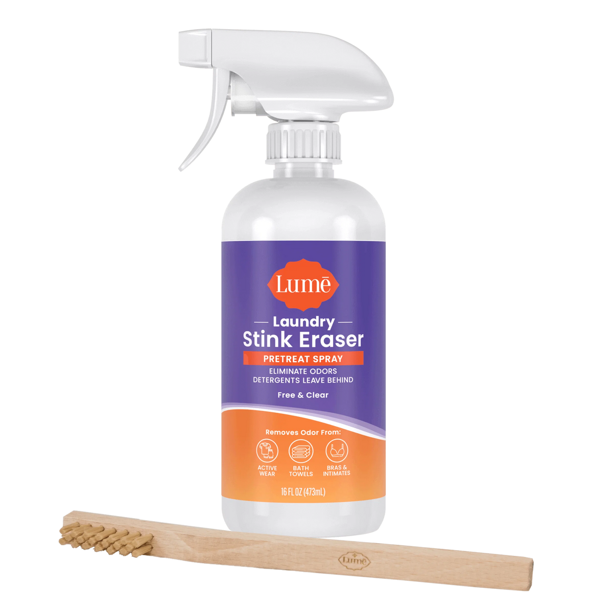 Laundry Stink Eraser | Pretreat Spray + Scrub Brush